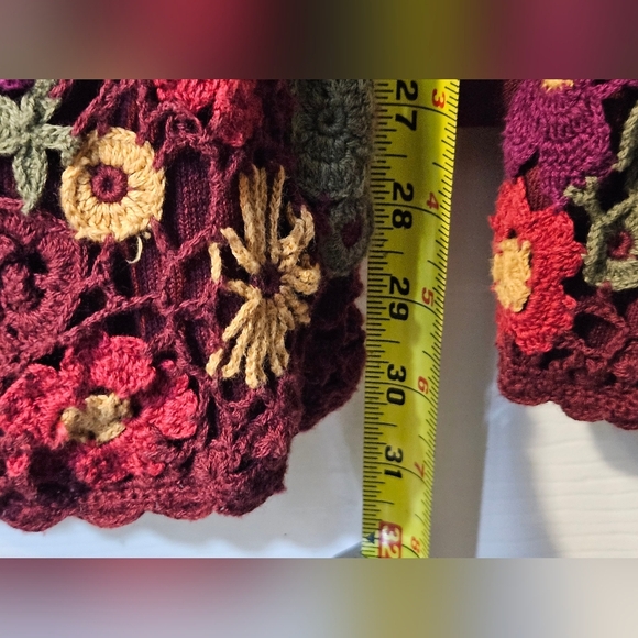 April Cornell Crochet Floral Cardigan Sweater - Picture 4 of 6